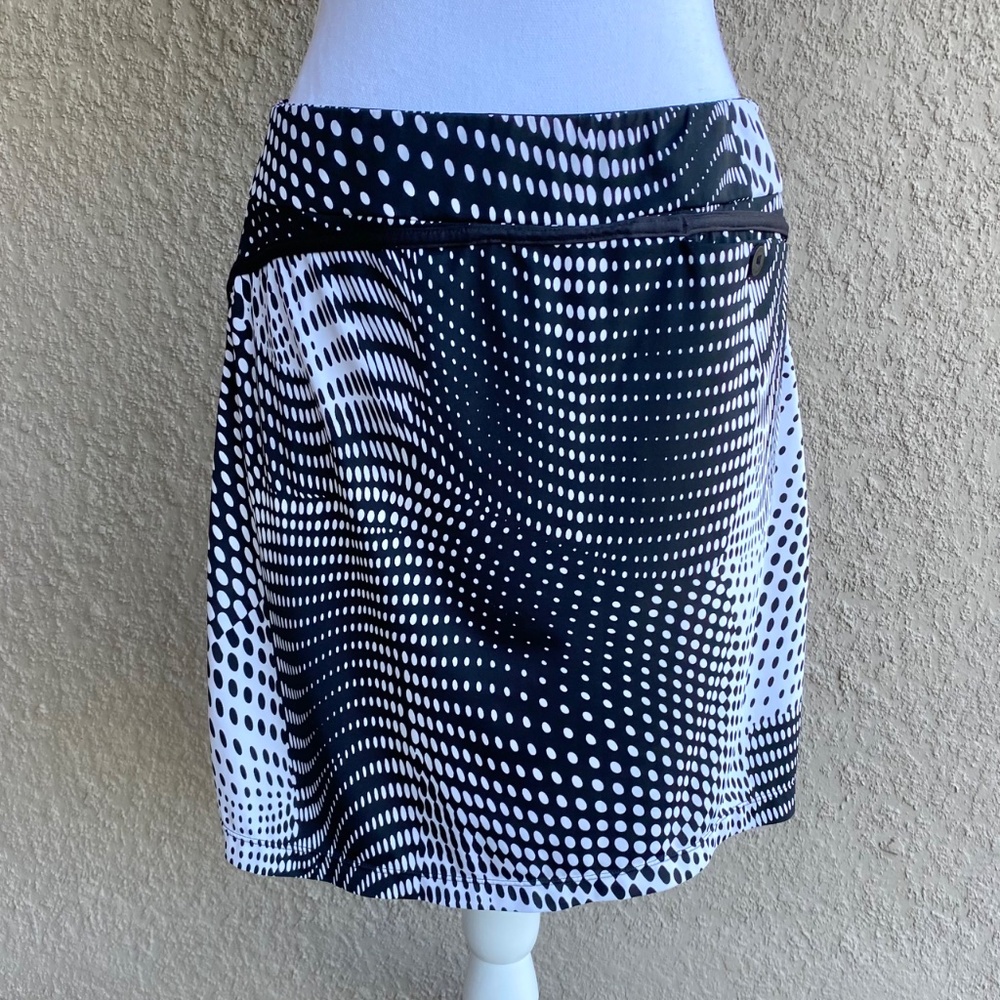EP Pro Skort Black Geometric Shorts Sport Tennis Golf Active Athletic Sz S/P - Picture 3 of 8